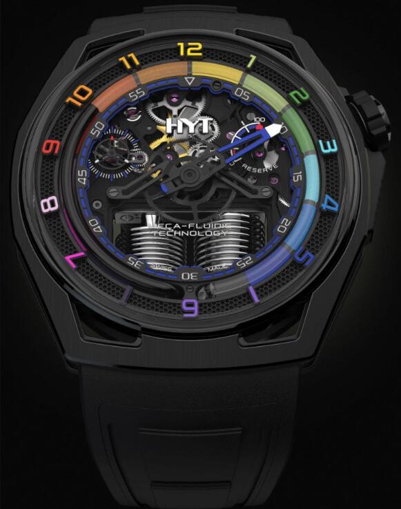 Review Replica HYT Hastroid Rainbow Nebula H02913-A watch - Click Image to Close